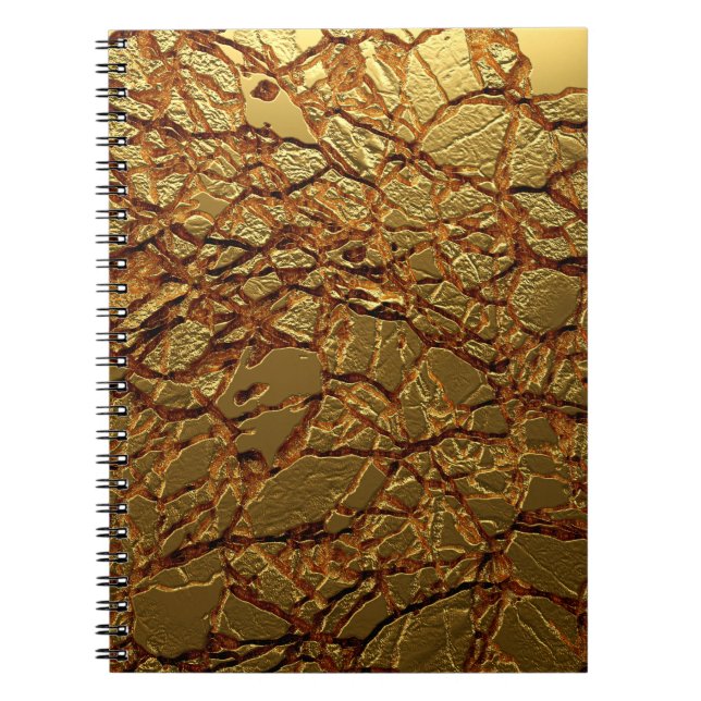 Carnet Texture or de luxe. (Devant)