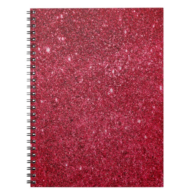 Carnet Texture rouge fabuleuse de parties scintillantes (Devant)