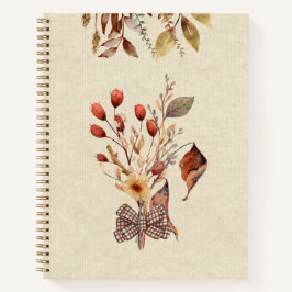 Carnet Texture rustique élégante personnalisée Feuilles a