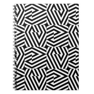 Carnet Texture transparente avec bande oblique noire