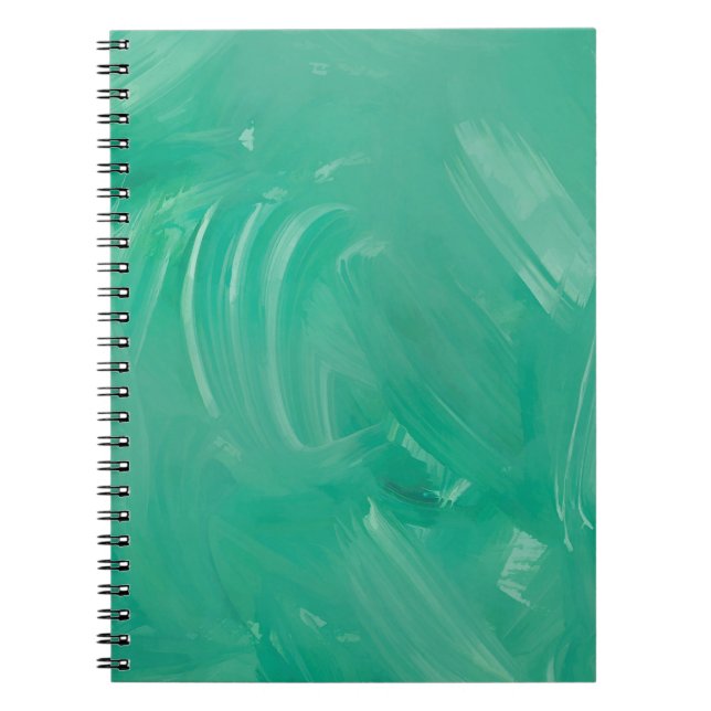 Carnet Texture vert acrylique peint (Devant)