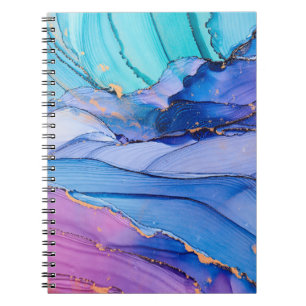 Carnet Textures fluides, art abstrait de luxe.