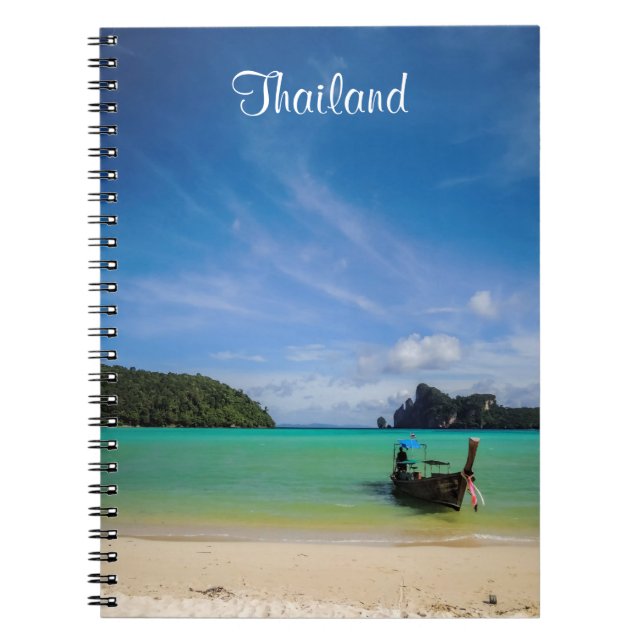 Carnet Thaïlande Travel Beach Photo avec Fishing Boat (Devant)
