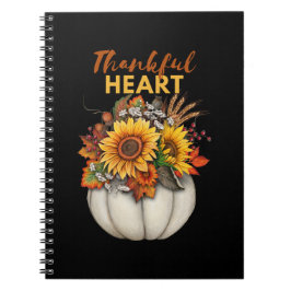 Carnet Thankful Heart sur le thème du citrouille