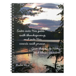 Carnet Thanksgiving Psaume 100:4 Squam Lake Sunrise Photo