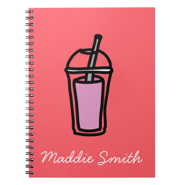 Carnet Thé de lait Bubble Thé boisson ado mignonne (Devant)