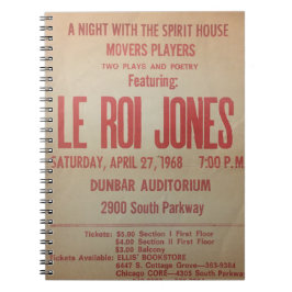 Carnet Théâtre noir | LeRoi Jones Spiral Photo Notebook