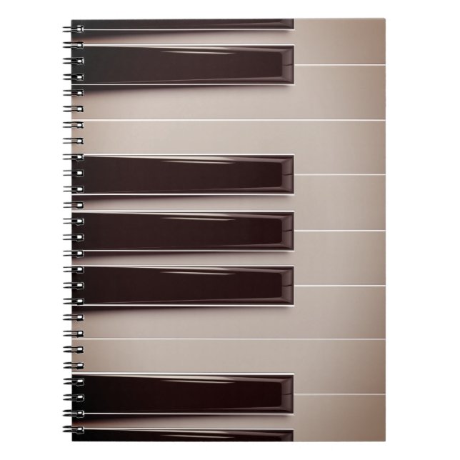Carnet Thème de clavier de piano (Devant)