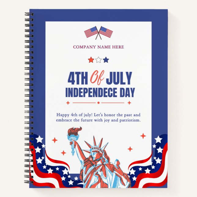 Carnet Thème de drapeau américain Bureau d'entreprise per (Devant)