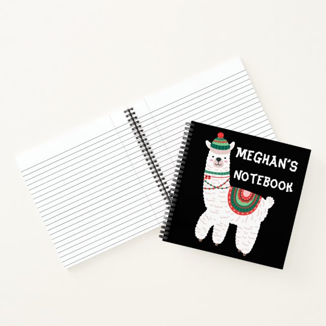 Carnet Thème Noël de la Cute Llama (Intérieur)
