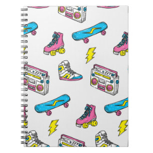 Carnet Thème Radio Skateboard Basket vintage