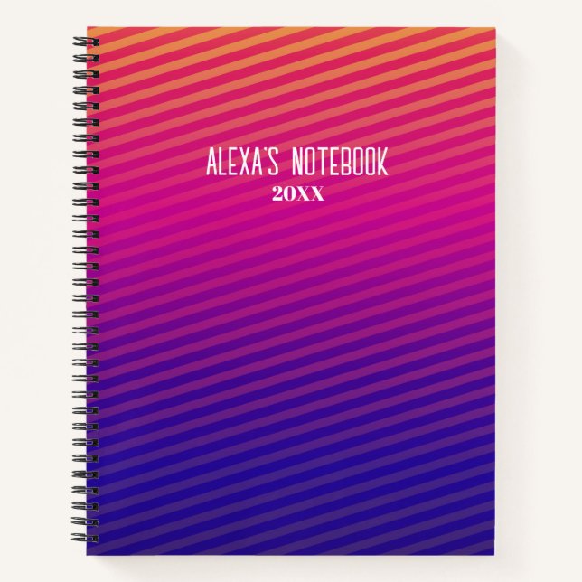 Carnet thème Synthwave (Devant)