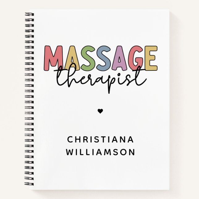 Carnet Thérapeute de massage sur mesure | Offres de masso (Devant)