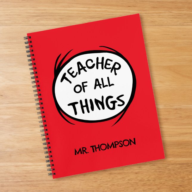Carnet Thing One Thing Two - Professeur de toutes les cho (Notebook on table)