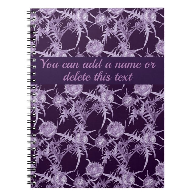 Carnet THISTTLE violet motif (Devant)