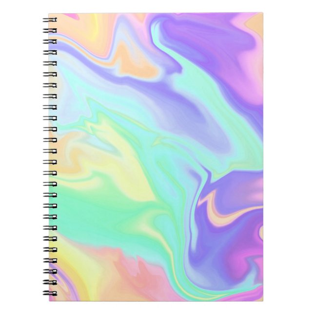 Carnet Tie Dye Swirl Marbre Retro Super (Devant)