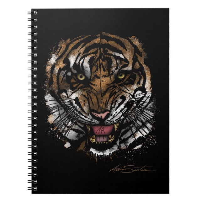 Carnet Tiger face (conception de signature) (Devant)