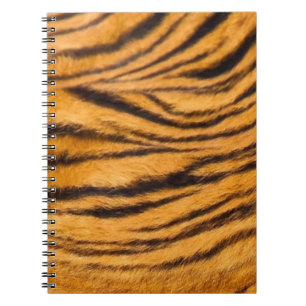Carnet Tiger Grilles Fourrure Noir et Orange Personnalise