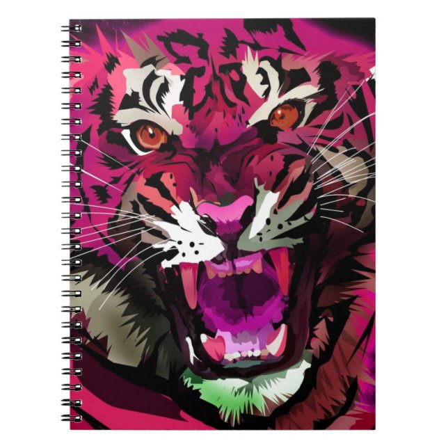 Carnet Tiger - Rose (Devant)