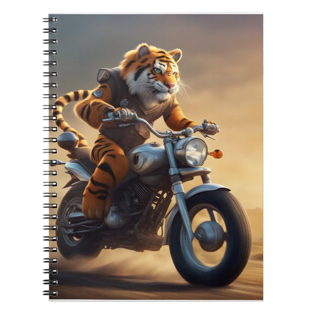 Carnet Tigre à moto (Devant)