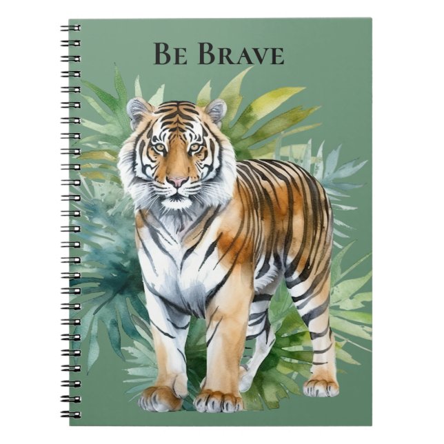 Carnet Tigre avec Feuille (Devant)