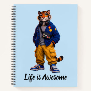 Carnet Tigre Cool dans l'Art Streetwear - Tigre de Style