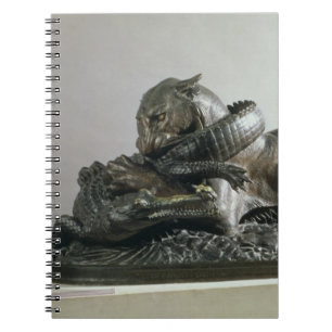 Carnet Tigre dévorant un alligator, 1832 (bronze)