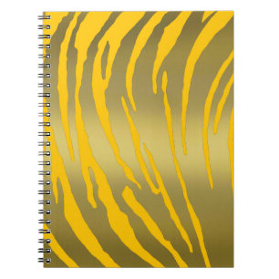 Carnet Tigre d'or rayures jaune