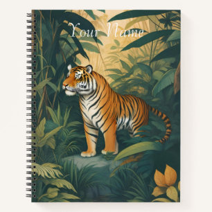 Carnet Tigre majestueux dans la Jungle Elégant Art de la