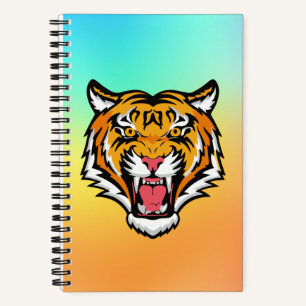 Carnet Tigre torche tête-25818