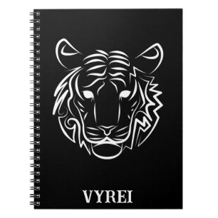 Carnet Tigre tribal noir et blanc