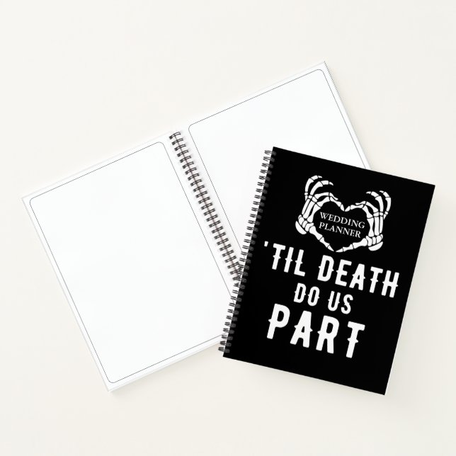Carnet Til Death Black Wedding planner Blank (Intérieur)