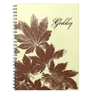 Carnet Timbre Brown feuille d'érable