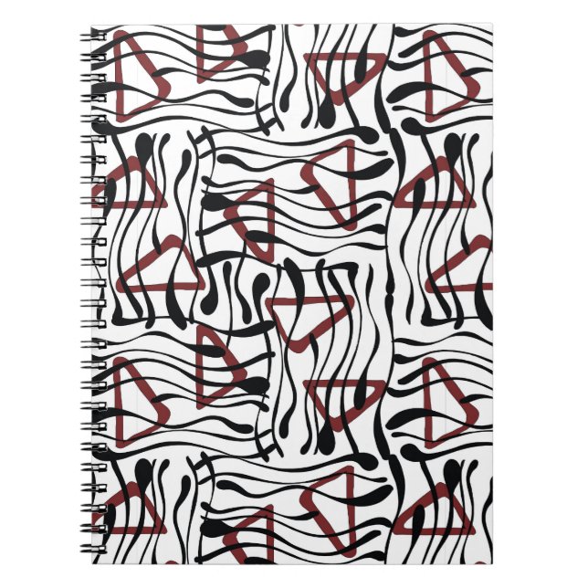 Carnet Tissu géométrique : Design Motif artistique. (Devant)