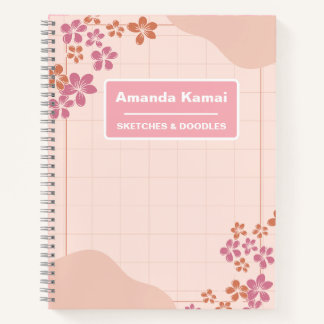 Carnet Tissu Rose Pastel Art à Motif Tie-Dye