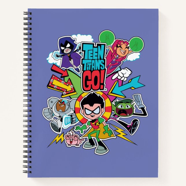 Carnet Titans Ados, allez ! | Graphique Flèche d'équipe (Devant)