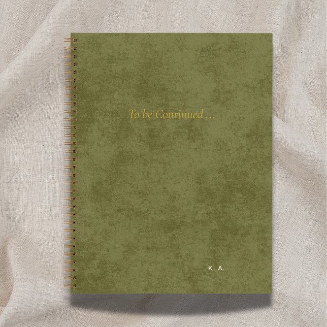 Carnet 'To Be Continued' Personalized Green Notebook* (Créateur téléchargé)