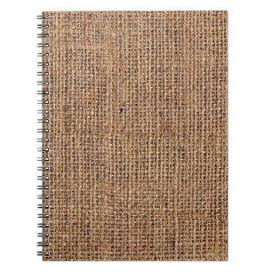 Carnet Toile Burlap Brown naturel Grange grossier