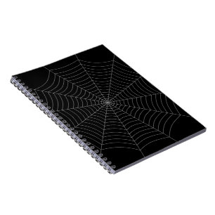 Carnet toile d'araignée grise noire motif Halloween