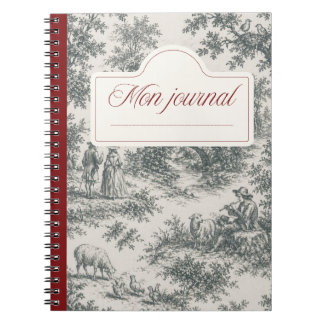 Carnet toile de Jouy