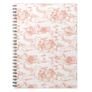 Carnet Toile vintage rose française