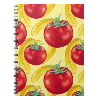 Carnet Tomate rouge et fruits sans soudure motif design