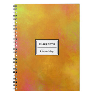 Carnet Tons Abstraits chauds en orange jaune et rose