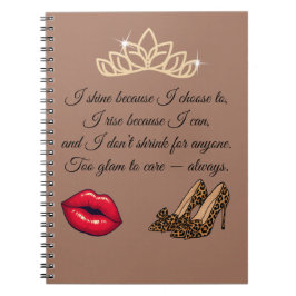 Carnet Too Glam To Care – Chic Quote 