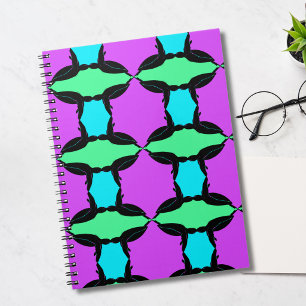 Carnet Tortue de mer motif pop art spirale