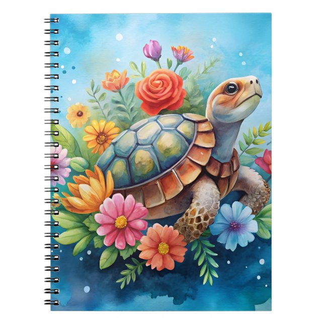 Carnet Tortue florale (Devant)