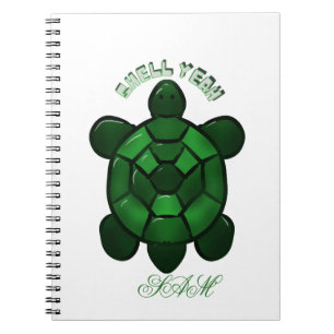 Carnet Tortue mignonne personnalisée et sur mesure
