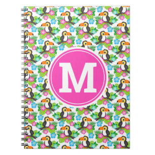 Carnet Toucan Tropical et Motif Floral d'Été