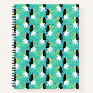 Carnet Toucans sur Turquoise