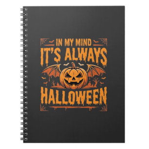 Carnet Toujours citrouille de chauve-souris de Halloween